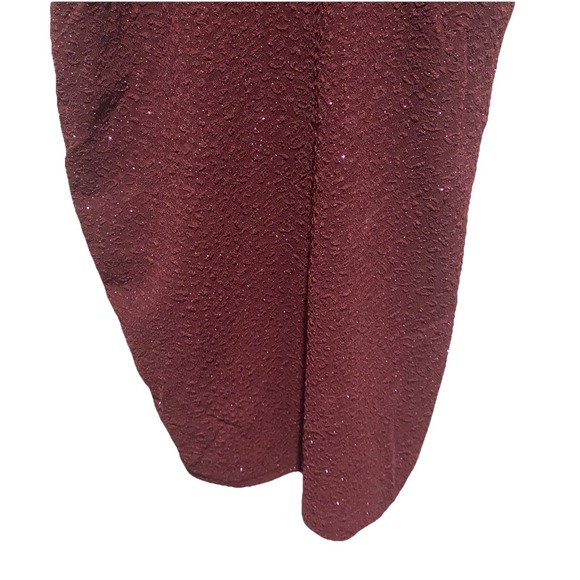 Windsor New With Tag Burgundy Strapless Sweetheart ‎ Glitter Mini Dress Size M - Picture 3 of 15